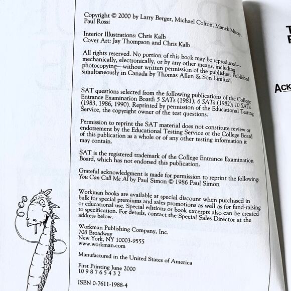 Up Your Score 2001-2002: The Underground Guide to the SAT - Picture 5 of 7